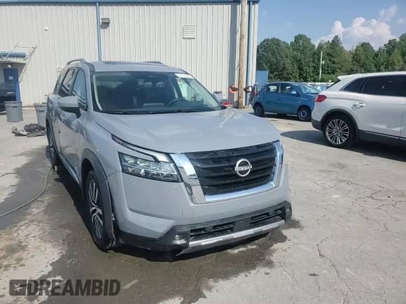 2022 Nissan Pathfinder Platinum with VIN 5N1DR3DKXNC263439, listed as a Copart auction lot 81191325 with 57,305 mi miles and Salvage title. Bid and sale history available at DreamBid. Image 14.
