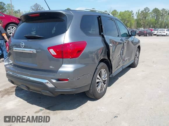 2018 Nissan Pathfinder S with VIN 5N1DR2MN0JC613157, listed as a IAAI auction lot 42074018 with 147,840 mi miles and . Bid and sale history available at DreamBid. Image 4.