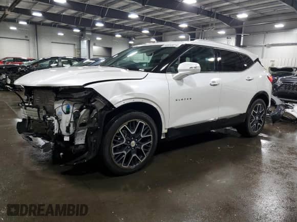 2023 Chevrolet Blazer Premier z VIN 3GNKBLRS5PS185195, wystawiony jako Copart lot #80850814 z przebiegiem 29 230 mil mil oraz Szkoda całkowita • Salvage title. Historia ofert i sprzedaży dostępna na DreamBid. Obrazek 1.