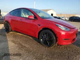 2021 Tesla Model Y Long Range with VIN 5YJYGAEE4MF247196, listed as a Copart auction lot 71706934 with Not provided miles and . Bid and sale history available at DreamBid. Image 4.