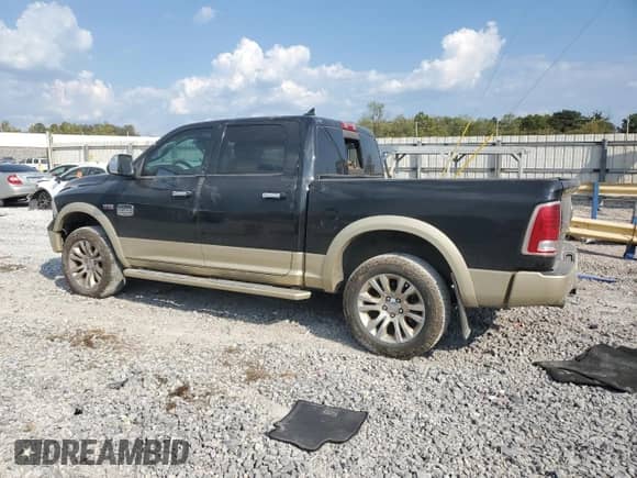2015 Ram 1500 Laramie Longhorn with VIN 1C6RR7PT2FS575064, listed as a Copart auction lot 80964145 with 205,575 mi miles and Salvage title. Bid and sale history available at DreamBid. Image 2.