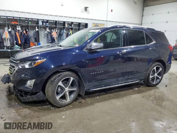 2021 Chevrolet Equinox Premier z VIN 3GNAXXEV9MS101640, wystawiony jako Copart lot #71746225 z przebiegiem 45 872 mil mil oraz Szkoda całkowita • Salvage title. Historia ofert i sprzedaży dostępna na DreamBid. Obrazek 1.