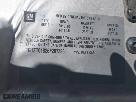 2006 Chevrolet Malibu Maxx LT с VIN 1G1ZT61826F287393, выставлен на аукционе IAAI как лот 42452411 с пробегом 226 030 миль миль и . История ставок и продаж доступна на DreamBid. Изображение 9.