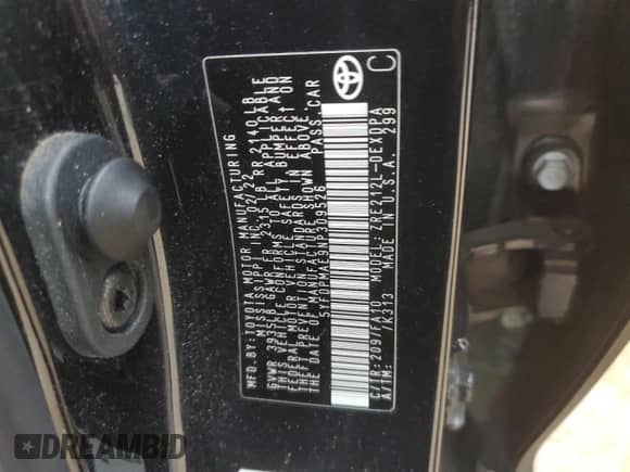 2022 Toyota Corolla L with VIN 5YFDPMAE9NP309526, listed as a Copart auction lot 65754785 with 80,157 mi miles and Salvage title. Bid and sale history available at DreamBid. Image 12.