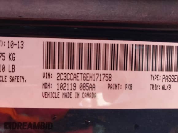 2014 Chrysler 300 C with VIN 2C3CCAET6EH171758, listed as a IAAI auction lot 41991077 with 101,263 mi miles and . Bid and sale history available at DreamBid. Image 9.