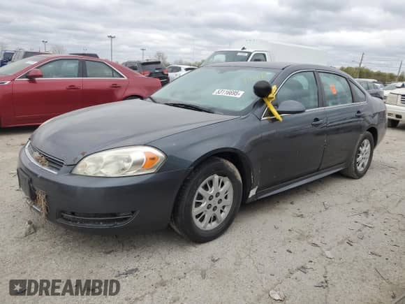 2011 Chevrolet Impala Police Police с VIN 2G1WD5EM3B1269438, выставлен на аукционе Copart как лот 53116695 с пробегом Не указан миль и Списание • Salvage title. История ставок и продаж доступна на DreamBid. Изображение 1.
