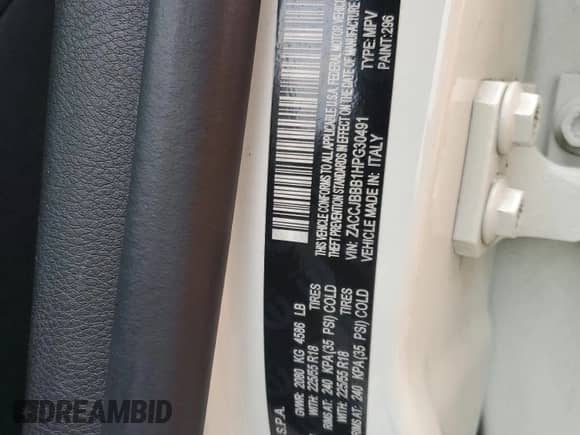 2017 Jeep Renegade Altitude with VIN ZACCJBBB1HPG30491, listed as a Copart auction lot 67073965 with 89,867 mi miles and Salvage title. Bid and sale history available at DreamBid. Image 13.