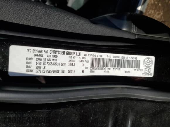 2014 Dodge Durango SXT with VIN 1C4RDJAG8EC595747, listed as a Copart auction lot 48244365 with 246,965 mi miles and Salvage title. Bid and sale history available at DreamBid. Image 13.