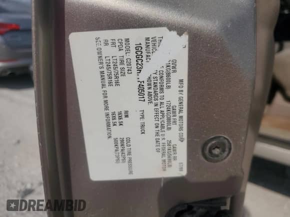 2000 Chevrolet Silverado 2500 с VIN 1GCGC23R7YF405017, выставлен на аукционе Copart как лот 69275705 с пробегом 168 919 миль миль и Чистый • Clean title. История ставок и продаж доступна на DreamBid. Изображение 12.