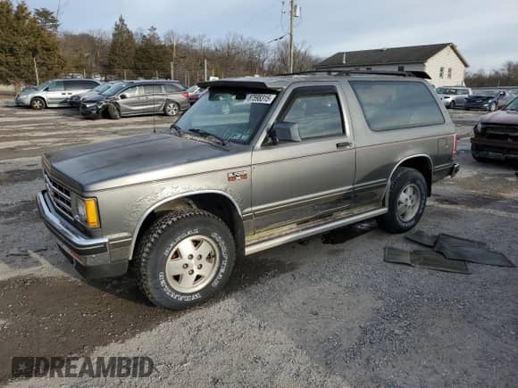 1990 Chevrolet Blazer with VIN 1GNCT18Z7L0123495, listed as a Copart auction lot 87598315 with 68,777 mi miles and Clean title. Bid and sale history available at DreamBid. Image 1.