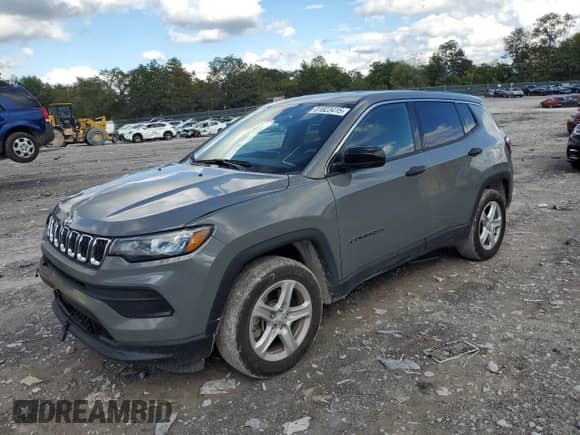2024 Jeep Compass Sport with VIN 3C4NJDAN6RT579838, listed as a Copart auction lot 81823415 with 30,770 mi miles and Salvage title. Bid and sale history available at DreamBid. Image 1.