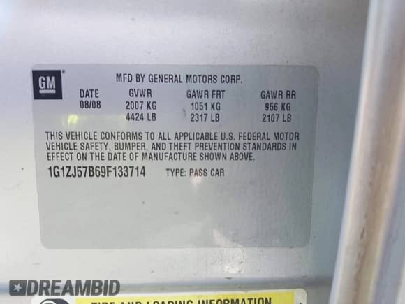 2009 Chevrolet Malibu 2LT с VIN 1G1ZJ57B69F133714, выставлен на аукционе IAAI как лот 42976780 с пробегом 120 105 миль миль и . История ставок и продаж доступна на DreamBid. Изображение 9.