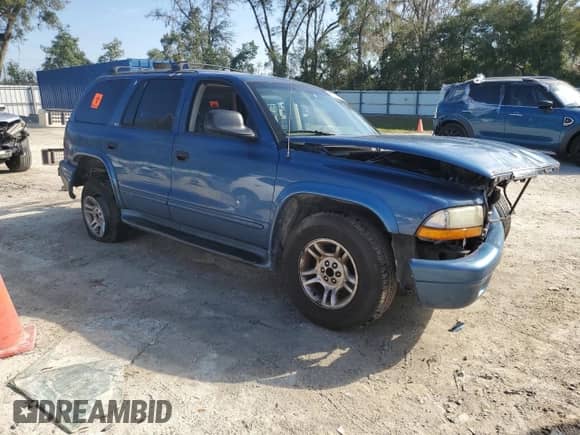 2002 Dodge Durango SLT with VIN 1B4HR48N72F105759, listed as a Copart auction lot 47058045 with Not provided miles and Salvage title. Bid and sale history available at DreamBid. Image 4.