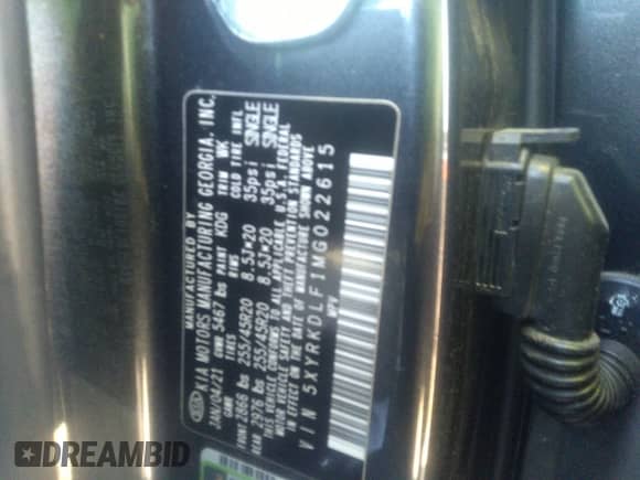 2021 Kia Sorento SX Prestige X-Line with VIN 5XYRKDLF1MG022615, listed as a IAAI auction lot 41270902 with 63,251 mi miles and . Bid and sale history available at DreamBid. Image 9.