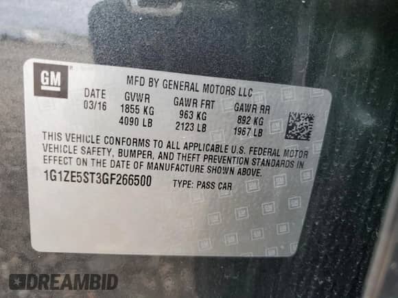 2016 Chevrolet Malibu LT z VIN 1G1ZE5ST3GF266500, wystawiony jako Copart lot #84473465 z przebiegiem 126 027 mil mil oraz Szkoda całkowita • Salvage title. Historia ofert i sprzedaży dostępna na DreamBid. Obrazek 12.