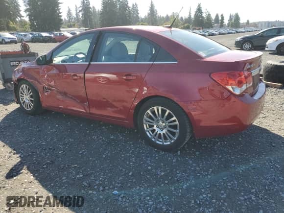 2011 Chevrolet Cruze ECO 1XF with VIN 1G1PJ5S94B7288029, listed as a Copart auction lot 81690375 with 94,855 mi miles and Salvage title. Bid and sale history available at DreamBid. Image 2.