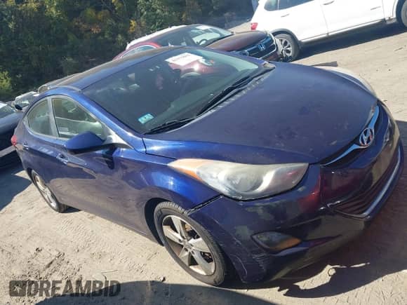 2013 Hyundai Elantra GLS with VIN 5NPDH4AE3DH346032, listed as a IAAI auction lot 43371862 with 122,195 mi miles and . Bid and sale history available at DreamBid. Image 1.