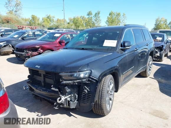 2021 Jeep Grand Cherokee Overland with VIN 1C4RJKDG5M8166335, listed as a IAAI auction lot 43313945 with 45,936 mi miles and . Bid and sale history available at DreamBid. Image 2.