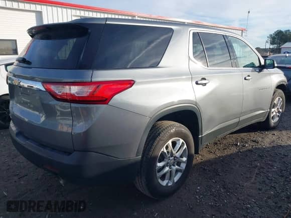 2021 Chevrolet Traverse LS with VIN 1GNEVFKW2MJ115346, listed as a IAAI auction lot 41216633 with 65,061 mi miles and . Bid and sale history available at DreamBid. Image 4.