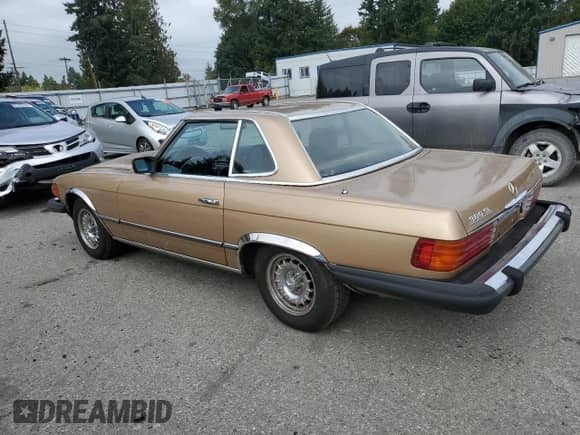 1983 Mercedes-Benz 380 SL with VIN WDBBA45A9DB025292, listed as a Copart auction lot 81069845 with 168,362 mi miles and Clean title. Bid and sale history available at DreamBid. Image 2.