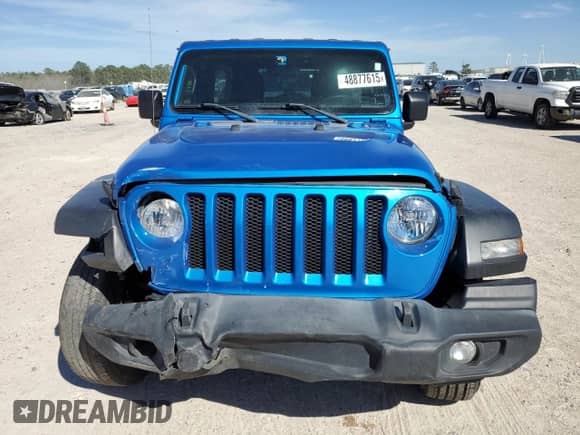 2022 Jeep Wrangler Unlimited Sport с VIN 1C4HJXDN8NW173946, выставлен на аукционе Copart как лот 48877615 с пробегом Не указан миль и Списание • Salvage title. История ставок и продаж доступна на DreamBid. Изображение 5.