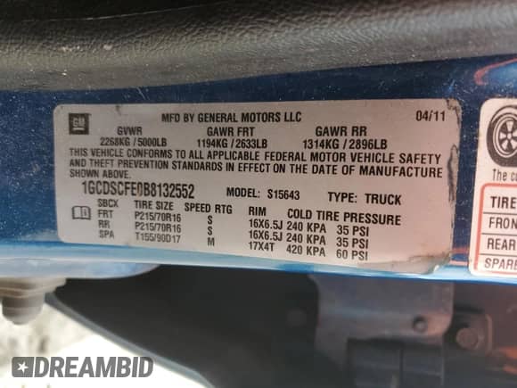 2011 Chevrolet Colorado 1LT z VIN 1GCDSCFE0B8132552, wystawiony jako Copart lot #46735305 z przebiegiem 52 061 mil mil oraz Szkoda całkowita • Salvage title. Historia ofert i sprzedaży dostępna na DreamBid. Obrazek 12.