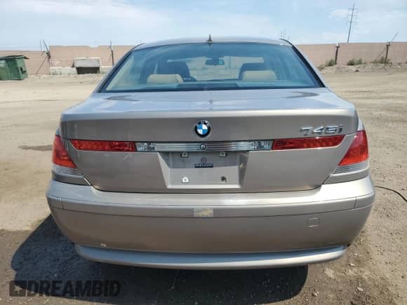 2002 BMW 7 Series 745i with VIN WBAGL634X2DP59674, listed as a Copart auction lot 69068845 with 190,469 mi miles and Salvage title. Bid and sale history available at DreamBid. Image 6.