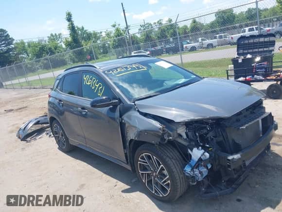 2023 Hyundai Kona N Line с VIN KM8K33A39PU993202, выставлен на аукционе IAAI как лот 42613431 с пробегом 37 483 миль миль и . История ставок и продаж доступна на DreamBid. Изображение 1.