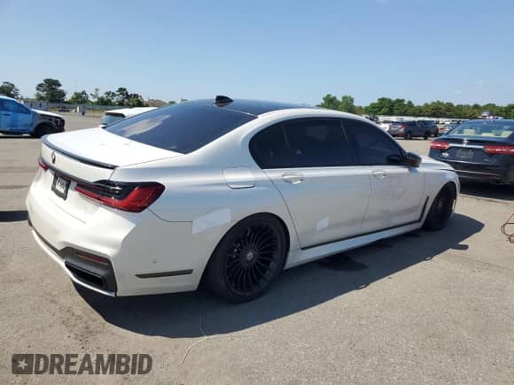 2021 BMW 7 Series 750i xDrive with VIN WBA7U2C00MCG12018, listed as a Copart auction lot 66362905 with 76,277 mi miles and Salvage title. Bid and sale history available at DreamBid. Image 3.