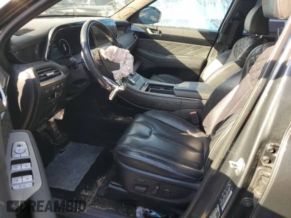 2022 Hyundai Palisade Calligraphy with VIN KM8R74HE1NU448494, listed as a Copart auction lot 80205325 with 74,332 mi miles and Salvage title. Bid and sale history available at DreamBid. Image 7.