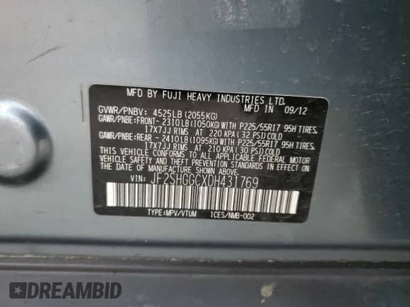 2013 Subaru Forester XT Touring z VIN JF2SHGGCXDH431769, wystawiony jako Copart lot #83704724 z przebiegiem 147 003 mil mil oraz Szkoda całkowita • Salvage title. Historia ofert i sprzedaży dostępna na DreamBid. Obrazek 13.