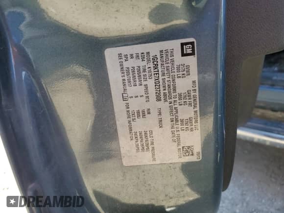 2013 Chevrolet Silverado 1500 LTZ with VIN 1GCRKTE7XDZ372908, listed as a Copart auction lot 81836595 with 74,456 mi miles and Salvage title. Bid and sale history available at DreamBid. Image 12.