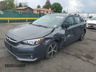 2023 Subaru Impreza Premium with VIN 4S3GTAD67P3707373, listed as a Copart auction lot 66092855 with 12,274 mi miles and Salvage title. Bid and sale history available at DreamBid. Image 1.