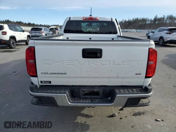 2022 Chevrolet Colorado 2WD Work Truck with VIN 1GCHSBEN1N1314402, listed as a Copart auction lot 86900084 with 38,845 mi miles and Salvage title. Bid and sale history available at DreamBid. Image 6.