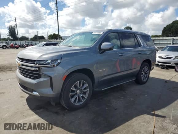 2022 Chevrolet Tahoe LT z VIN 1GNSKNKD2NR314615, wystawiony jako Copart lot #90419065 z przebiegiem Nie podano mil oraz Szkoda całkowita • Salvage title. Historia ofert i sprzedaży dostępna na DreamBid. Obrazek 1.