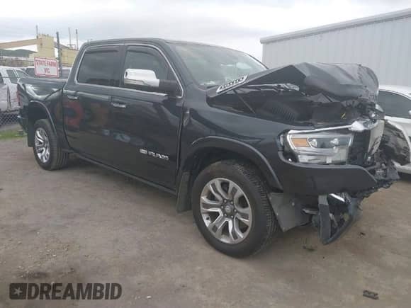 2020 Ram 1500 Longhorn with VIN 1C6RREKTXLN170205, listed as a IAAI auction lot 41778752 with 64,888 mi miles and . Bid and sale history available at DreamBid. Image 1.
