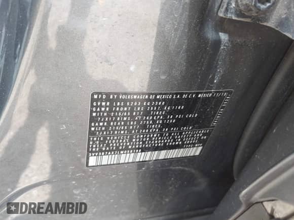 2020 Volkswagen Tiguan SE с VIN 3VV3B7AX7LM058198, выставлен на аукционе IAAI как лот 42693724 с пробегом 3 213 миль миль и . История ставок и продаж доступна на DreamBid. Изображение 9.