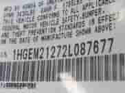 2002 Honda Civic с VIN 1HGEM21272L087677, выставлен на аукционе IAAI как лот 42782249 с пробегом 249 840 миль миль и . История ставок и продаж доступна на DreamBid. Изображение 9.