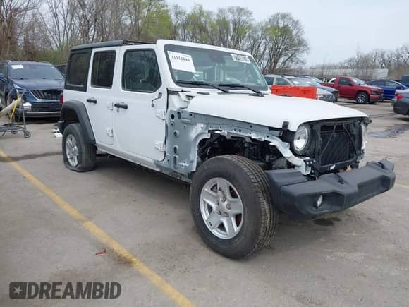 2024 Jeep Wrangler Sport S z VIN 1C4PJXDN7RW243762, wystawiony jako IAAI lot #41912844 z przebiegiem 18 935 mil mil oraz . Historia ofert i sprzedaży dostępna na DreamBid. Obrazek 1.