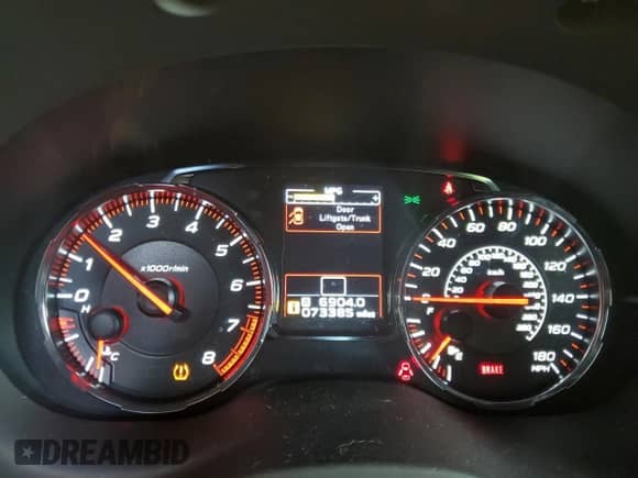 2021 Subaru WRX with VIN JF1VA1A6XM9818869, listed as a Copart auction lot 55393895 with 73,385 mi miles and Salvage title. Bid and sale history available at DreamBid. Image 9.