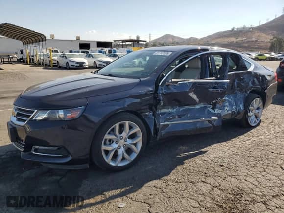 2019 Chevrolet Impala Premier with VIN 2G1105S31K9150452, listed as a Copart auction lot 81713595 with 53,980 mi miles and Salvage title. Bid and sale history available at DreamBid. Image 1.