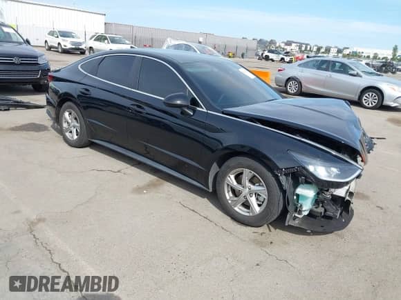 2021 Hyundai Sonata SE with VIN 5NPEG4JA8MH114160, listed as a IAAI auction lot 43243265 with 23,840 mi miles and . Bid and sale history available at DreamBid. Image 1.