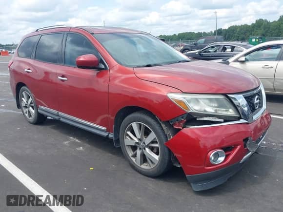 2014 Nissan Pathfinder SL with VIN 5N1AR2MM1EC647902, listed as a IAAI auction lot 42991948 with 130,712 mi miles and . Bid and sale history available at DreamBid. Image 1.