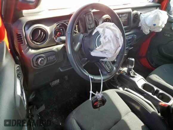 2021 Jeep Wrangler Sport S with VIN 1C4GJXAN6MW680407, listed as a Copart auction lot 64100405 with 46,012 mi miles and Salvage title. Bid and sale history available at DreamBid. Image 8.