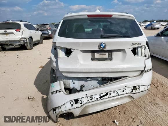 2017 BMW X3 sDrive28i with VIN 5UXWZ7C52H0V85013, listed as a Copart auction lot 84043625 with 89,694 mi miles and Salvage title. Bid and sale history available at DreamBid. Image 6.