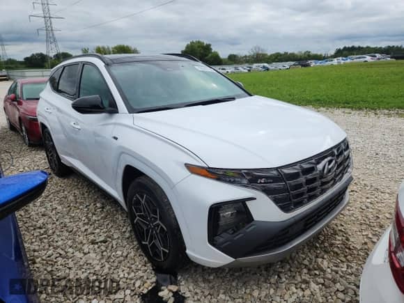 2024 Hyundai Tucson N Line with VIN KM8JFCD15RU167172, listed as a Copart auction lot 68846165 with 16,254 mi miles and Non repairable. Bid and sale history available at DreamBid. Image 4.
