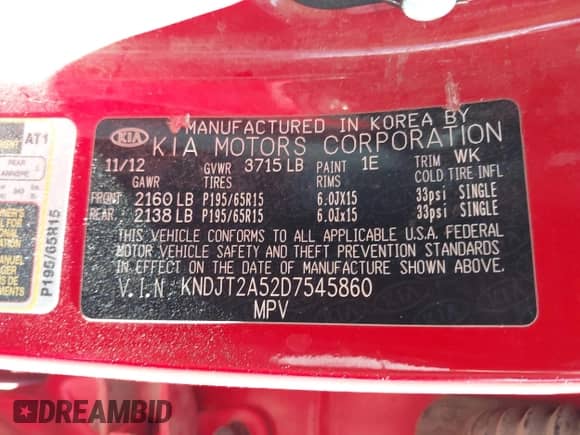 2013 Kia Soul с VIN KNDJT2A52D7545860, выставлен на аукционе IAAI как лот 43076708 с пробегом 129 585 миль миль и . История ставок и продаж доступна на DreamBid. Изображение 9.