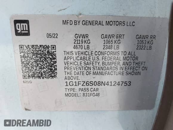 2022 Chevrolet Bolt EUV Premier с VIN 1G1FZ6S08N4124753, выставлен на аукционе IAAI как лот 42195053 с пробегом 28 462 миль миль и . История ставок и продаж доступна на DreamBid. Изображение 9.