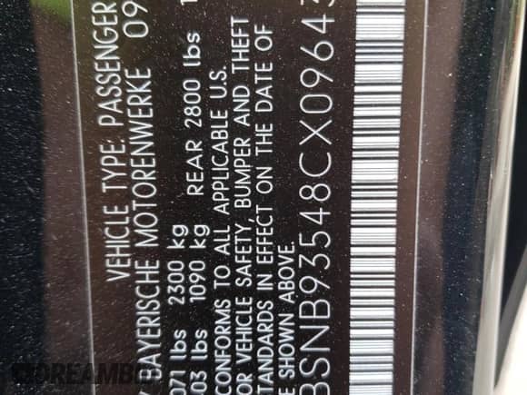 2008 BMW 5 Series M5 с VIN WBSNB93548CX09643, выставлен на аукционе Copart как лот 83785065 с пробегом Не указан миль и На запчасти • Non repairable. История ставок и продаж доступна на DreamBid. Изображение 13.