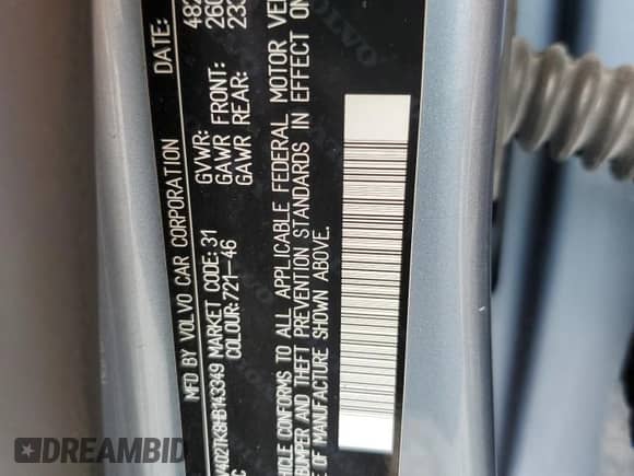 2017 Volvo S60 Inscription с VIN LYV402TK8HB143349, выставлен на аукционе Copart как лот 60250865 с пробегом 109 301 миль миль и Списание • Salvage title. История ставок и продаж доступна на DreamBid. Изображение 12.